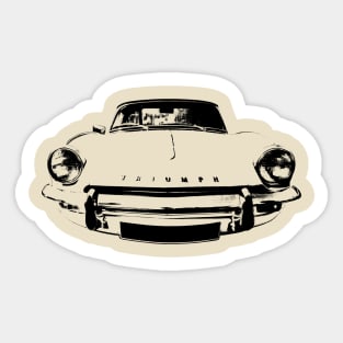 Triumph Spitfire Mk3 1960s British classic car monoblock black/white Sticker